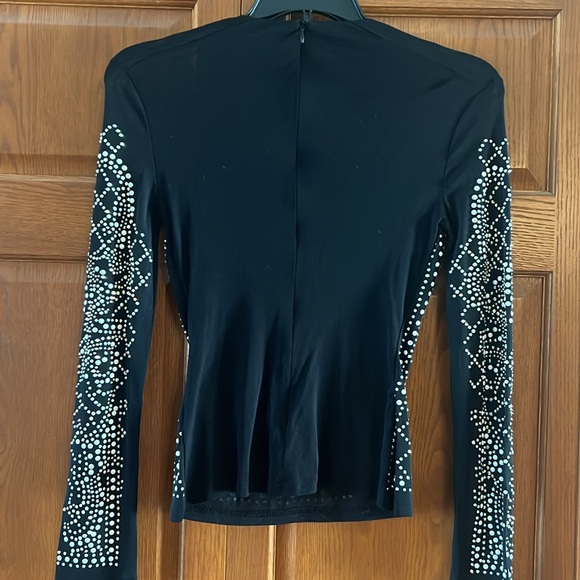 Xtaren Black and White Embellished Top - Picture 2 of 5